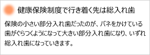 健康保険制度で行きつく先は総入れ歯