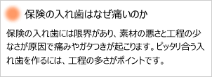 保険の入れ歯はなぜ痛いのか